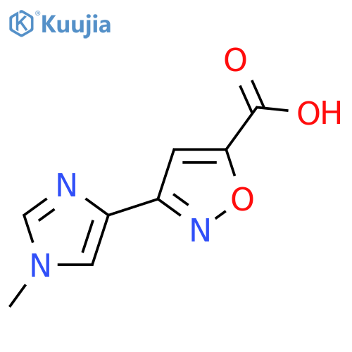 3-(1-methyl-1H-imidazol-4-yl)-1,2-oxazole-5-carboxylic acid structure