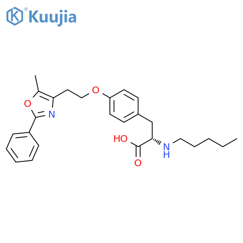 L-Tyrosine, O-[2-(5-methyl-2-phenyl-4-oxazolyl)ethyl]-N-pentyl- structure