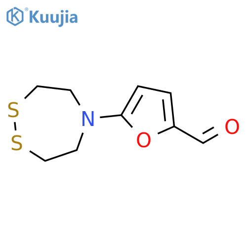 5-(1,2,5-Dithiazepan-5-yl)furan-2-carbaldehyde structure