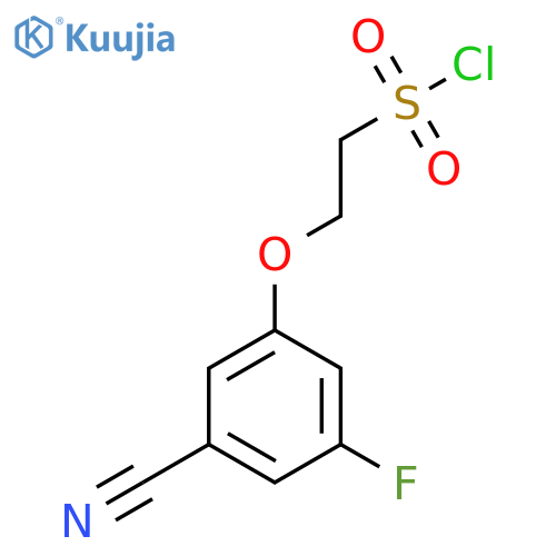 2-(3-Cyano-5-fluorophenoxy)ethane-1-sulfonyl chloride structure