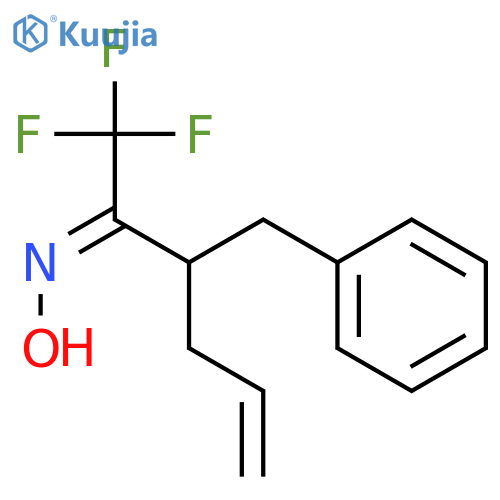 5-Hexen-2-one, 1,1,1-trifluoro-3-(phenylmethyl)-, oxime structure