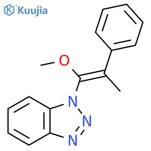1-[(1Z)-1-Methoxy-2-phenylprop-1-en-1-yl]-1H-1,2,3-benzotriazole structure