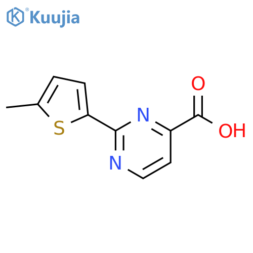 4-Pyrimidinecarboxylic acid, 2-(5-methyl-2-thienyl)- structure