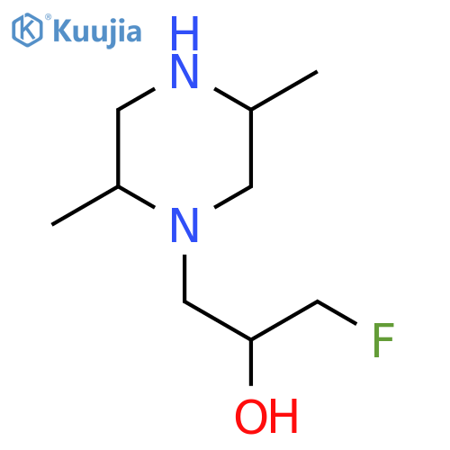 1-(2,5-Dimethylpiperazin-1-yl)-3-fluoropropan-2-ol structure