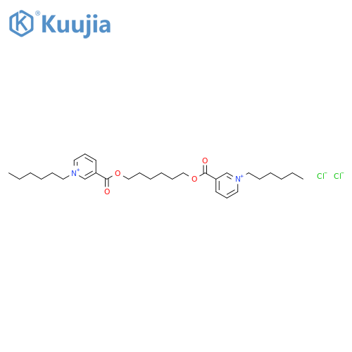 Pyridinium, 3,3'-[1,6-hexanediylbis(oxycarbonyl)]bis[1-hexyl-, dichloride structure