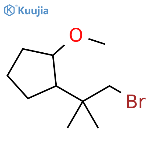 Cyclopentane, 1-(2-bromo-1,1-dimethylethyl)-2-methoxy- structure