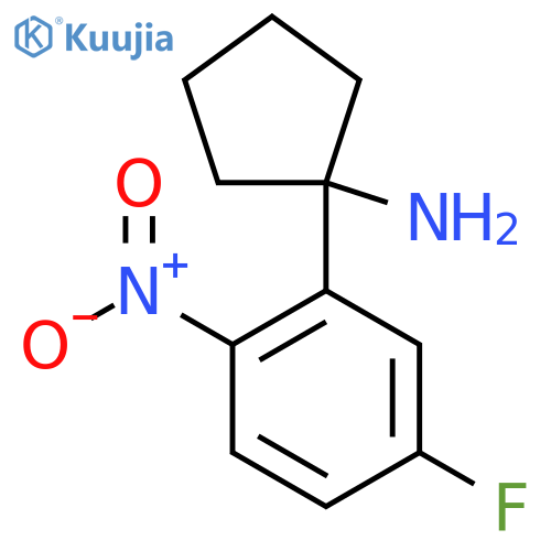 1-(5-Fluoro-2-nitrophenyl)cyclopentan-1-amine structure