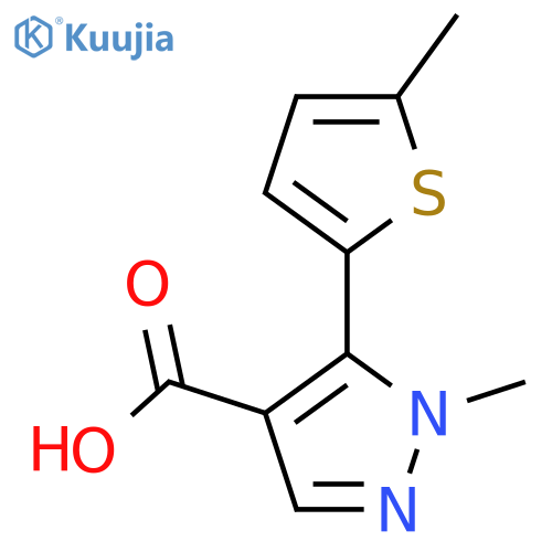 1-Methyl-5-(5-methylthiophen-2-yl)-1h-pyrazole-4-carboxylic acid structure