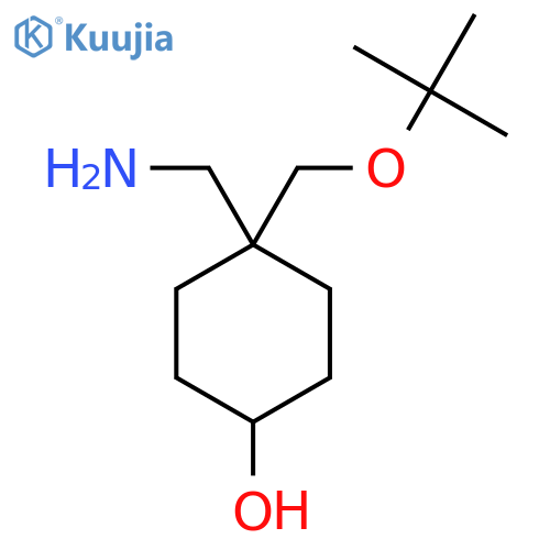 4-(Aminomethyl)-4-[(tert-butoxy)methyl]cyclohexan-1-ol structure