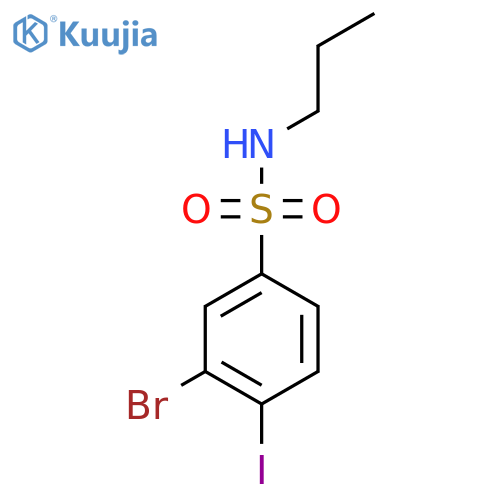 3-bromo-4-iodo-N-propylbenzene-1-sulfonamide structure