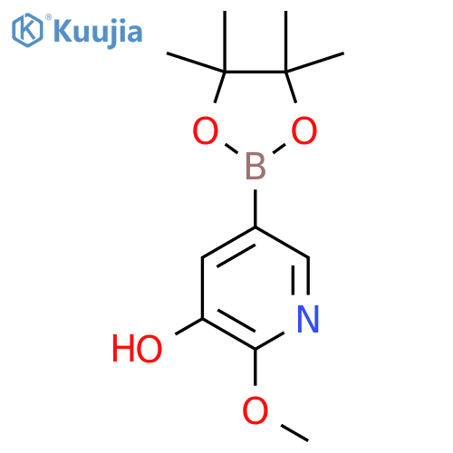 2-Methoxy-5-(4,4,5,5-tetramethyl-1,3,2-dioxaborolan-2-yl)pyridin-3-ol structure
