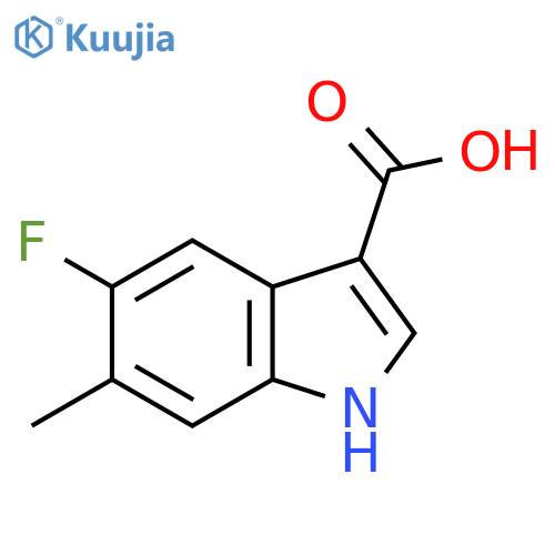 5-fluoro-6-methyl-1H-indole-3-carboxylic acid structure