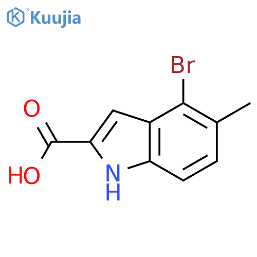 4-bromo-5-methyl-1H-indole-2-carboxylic acid structure