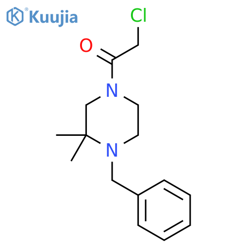 1-(4-Benzyl-3,3-dimethylpiperazin-1-yl)-2-chloroethan-1-one structure