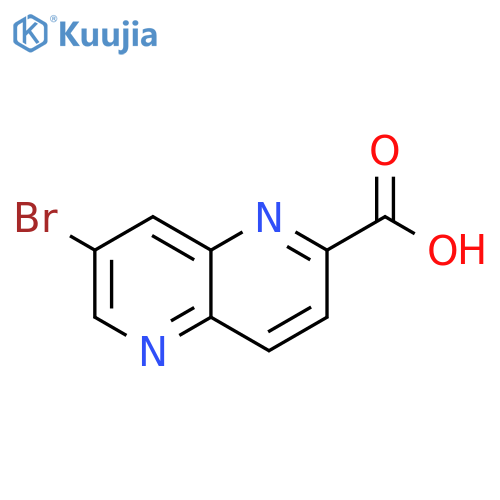 7-bromo-1,5-naphthyridine-2-carboxylic acid structure