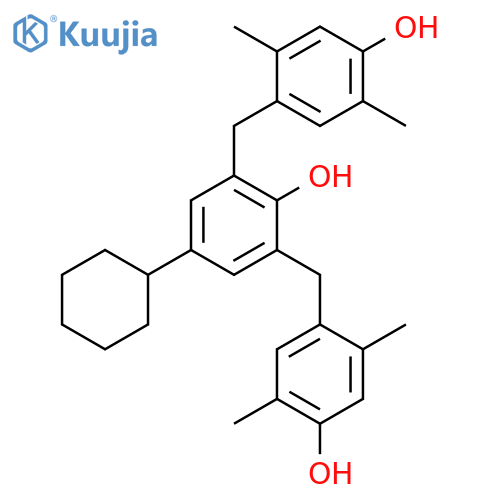 Phenol, 4-cyclohexyl-2,6-bis[(4-hydroxy-2,5-dimethylphenyl)methyl]- structure