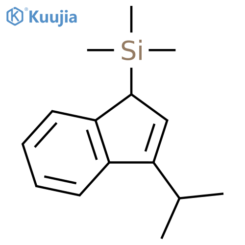 Silane, trimethyl[3-(1-methylethyl)-1H-inden-1-yl]- structure