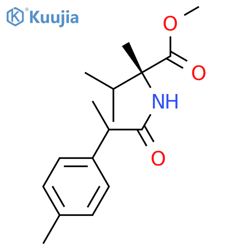 Isovaline, 3-methyl-N-[2-(4-methylphenyl)-1-oxopropyl]-, methyl ester structure