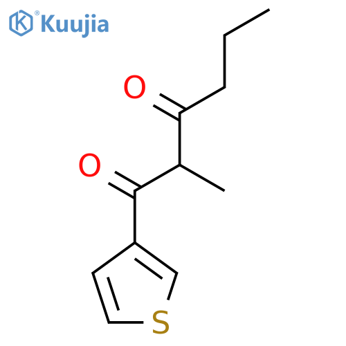 2-Methyl-1-(thiophen-3-yl)hexane-1,3-dione structure