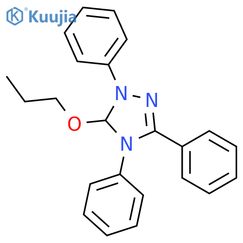 1H-1,2,4-Triazole, 4,5-dihydro-1,3,4-triphenyl-5-propoxy- structure