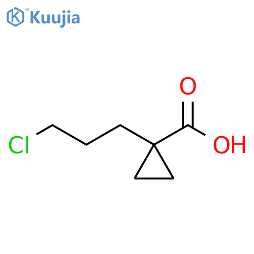 Cyclopropanecarboxylic acid, 1-(3-chloropropyl)- structure