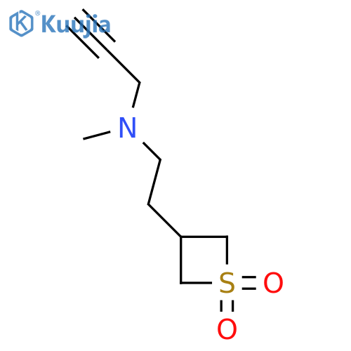 3-{2-[methyl(prop-2-yn-1-yl)amino]ethyl}-1λ⁶-thietane-1,1-dione structure