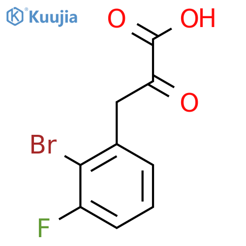 3-(2-Bromo-3-fluorophenyl)-2-oxopropanoic acid structure