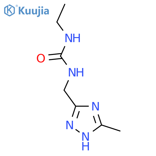3-ethyl-1-[(3-methyl-1H-1,2,4-triazol-5-yl)methyl]urea structure
