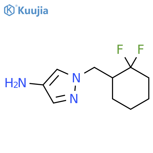 1-[(2,2-difluorocyclohexyl)methyl]-1H-pyrazol-4-amine structure