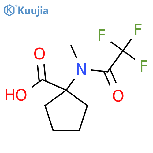 1-(2,2,2-trifluoro-N-methylacetamido)cyclopentane-1-carboxylic acid structure