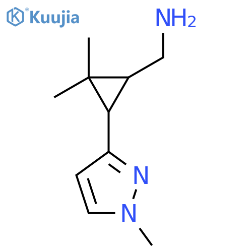 [2,2-Dimethyl-3-(1-methyl-1h-pyrazol-3-yl)cyclopropyl]methanamine structure