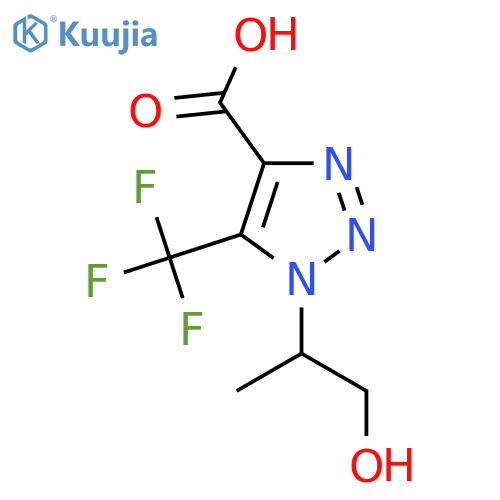 1-(1-hydroxypropan-2-yl)-5-(trifluoromethyl)-1H-1,2,3-triazole-4-carboxylic acid structure
