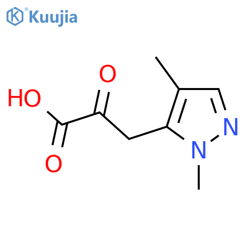 3-(1,4-dimethyl-1H-pyrazol-5-yl)-2-oxopropanoic acid structure