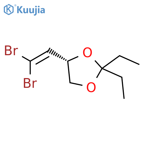 1,3-Dioxolane, 4-(2,2-dibromoethenyl)-2,2-diethyl-, (S)- structure