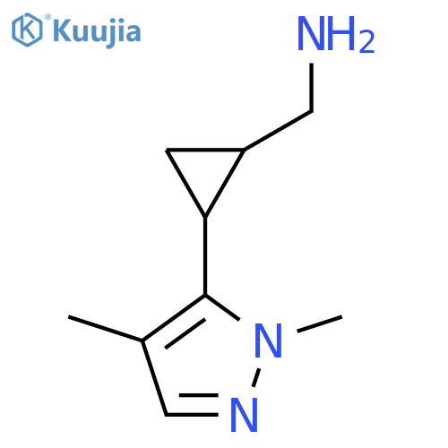[2-(1,4-dimethyl-1H-pyrazol-5-yl)cyclopropyl]methanamine structure