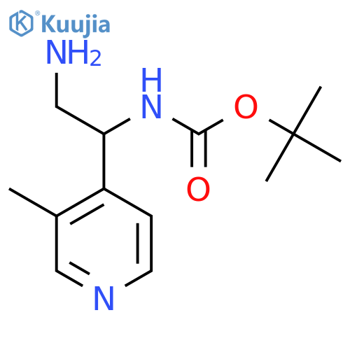 tert-butyl N-[2-amino-1-(3-methylpyridin-4-yl)ethyl]carbamate structure
