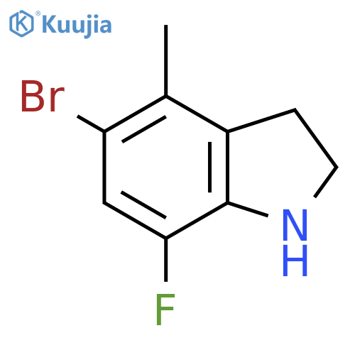 5-Bromo-7-fluoro-4-methyl-2,3-dihydro-1H-indole structure