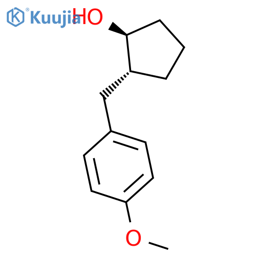Cyclopentanol, 2-[(4-methoxyphenyl)methyl]-, (1S,2R)- structure