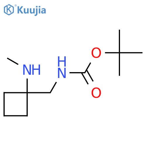 tert-butyl N-{[1-(methylamino)cyclobutyl]methyl}carbamate structure