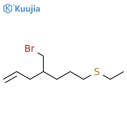 1-Heptene, 4-(bromomethyl)-7-(ethylthio)- structure