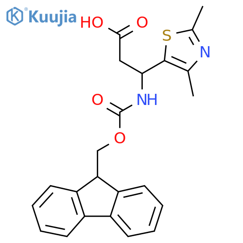 3-(dimethyl-1,3-thiazol-5-yl)-3-({[(9H-fluoren-9-yl)methoxy]carbonyl}amino)propanoic acid structure