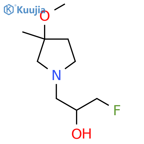 1-Fluoro-3-(3-methoxy-3-methylpyrrolidin-1-yl)propan-2-ol structure