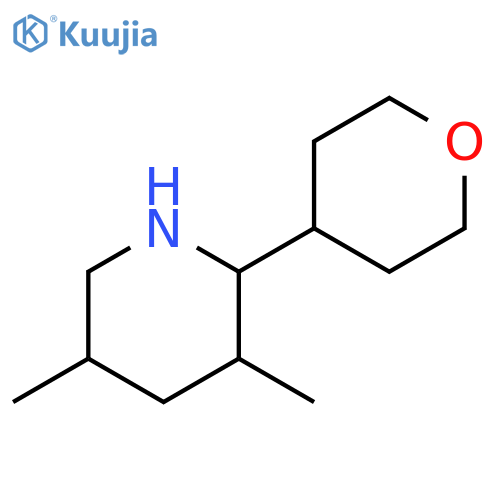Piperidine, 3,5-dimethyl-2-(tetrahydro-2H-pyran-4-yl)- structure