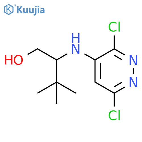 2-[(3,6-dichloropyridazin-4-yl)amino]-3,3-dimethylbutan-1-ol structure