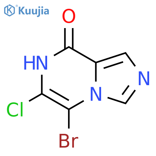 5-bromo-6-chloroimidazo[1,5-a]pyrazin-8-ol structure