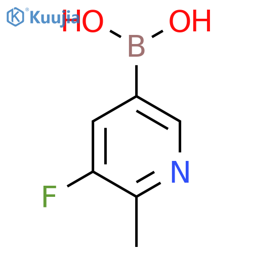 (5-fluoro-6-methyl-3-pyridyl)boronic acid structure