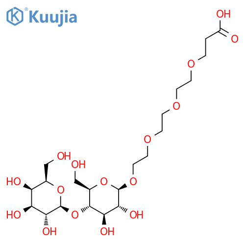 (((beta-D-Lactopyranosyl-oxy)ethoxy)ethoxy)propionic acid structure