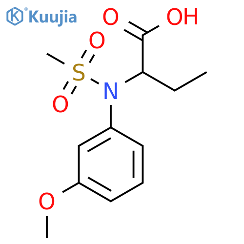 2-(3-Methoxyphenyl)(methylsulfonyl)aminobutanoic acid structure