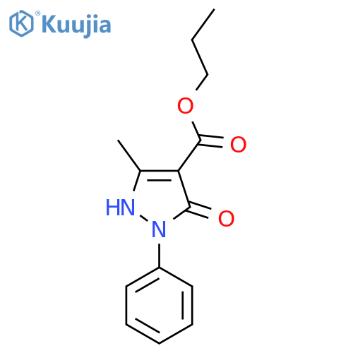 Propyl 5-hydroxy-3-methyl-1-phenyl-1H-pyrazole-4-carboxylate structure