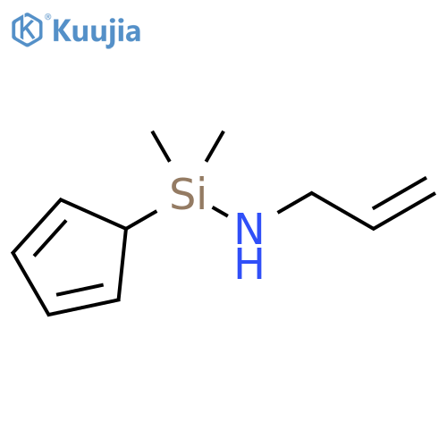N-(Cyclopentadienyldimethylsilyl)-N-(allyl)amine structure